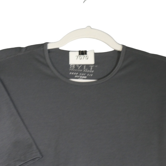 BYLT Drop Cut Short Sleeve Tee Large Gray T Shirt Premium Basics Streetwear - Picture 3 of 14